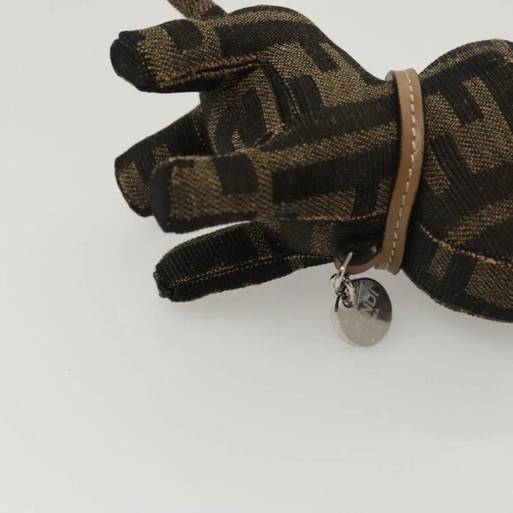 FENDI Zucca Canvas Charm Black Brown Auth ac3769 - Picture 12 of 16